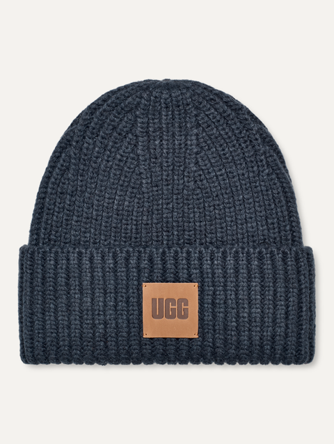 All Gender Chunky Rib Beanie navy