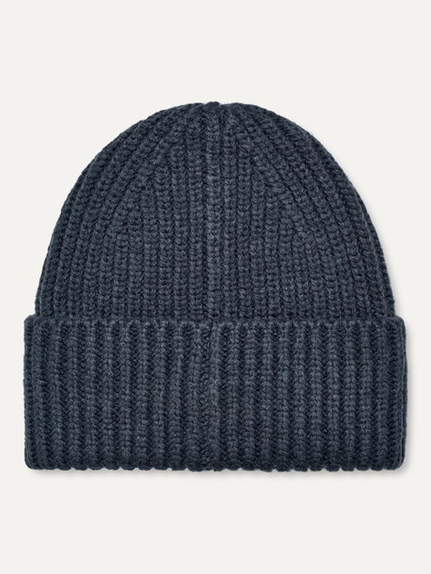 All Gender Chunky Rib Beanie navy