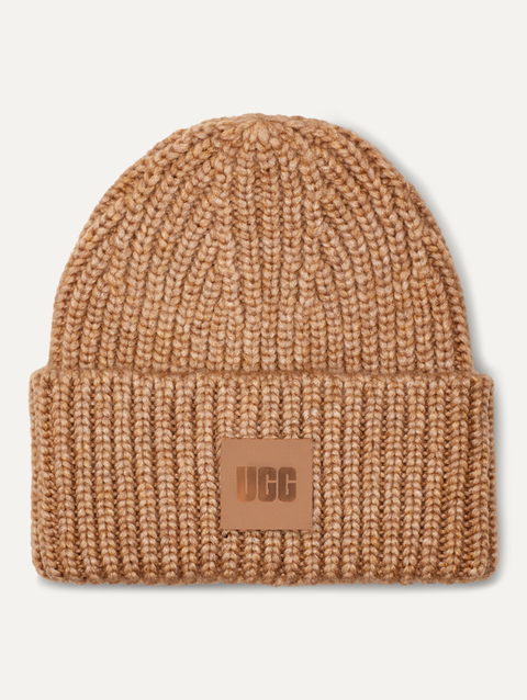 All Gender Chunky Rib Beanie camel