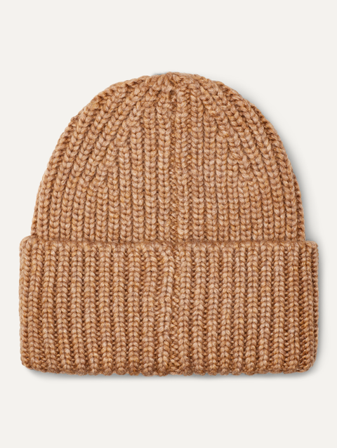 All Gender Chunky Rib Beanie camel