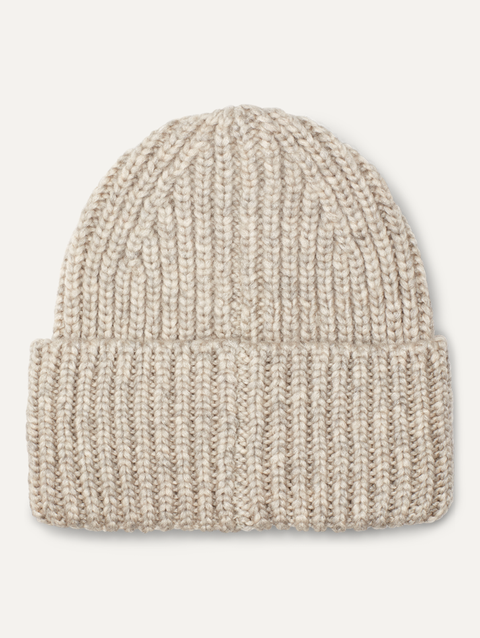 All Gender Chunky Rib Beanie light grey