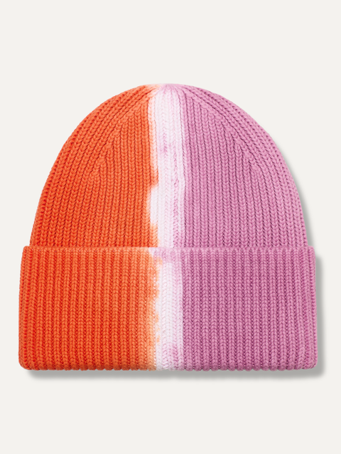 All Gender Dip Dye Beanie orange soda multi