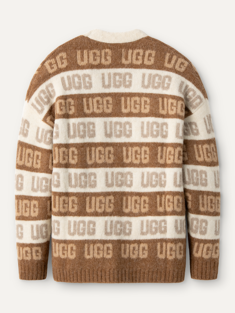 Women's UGG Graphic Logo Cardigan chestnut multi