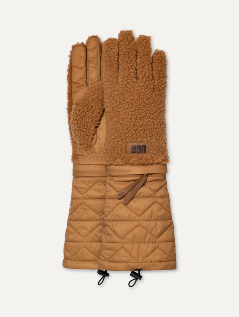 Women's AW UGGfluff Modular Glove chestnut