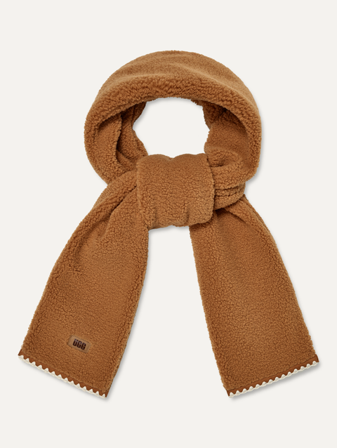 Women's UGGfluff Scalloped Scarf chestnut