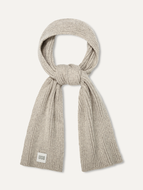 All Gender Chunky Rib Scarf light grey