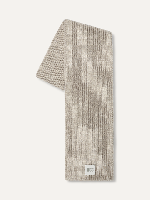 All Gender Chunky Rib Scarf light grey