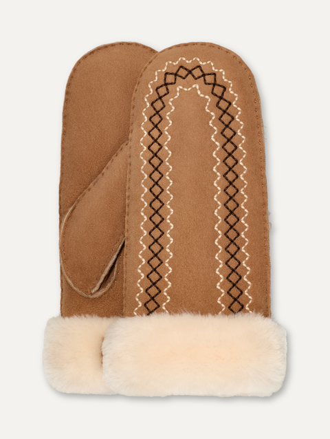 Women's Atherson Embroidered Mitten chestnut