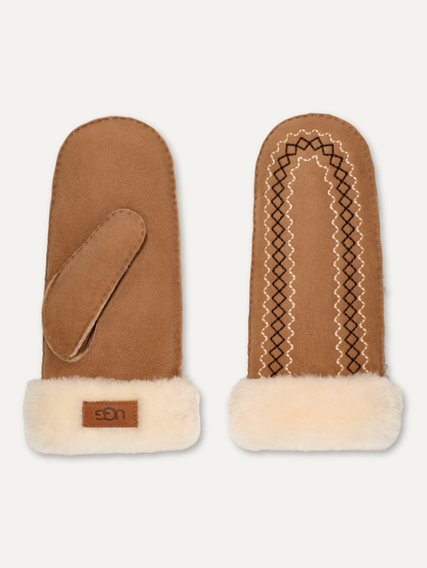 Women's Atherson Embroidered Mitten chestnut