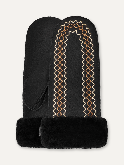 Women's Atherson Embroidered Mitten black