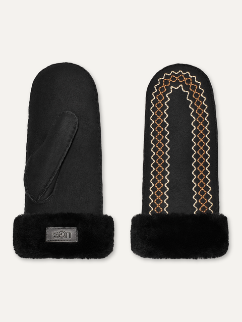 Women's Atherson Embroidered Mitten black