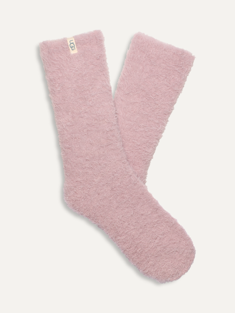 Women's Teddi Cozy Crew Sock ashen rose