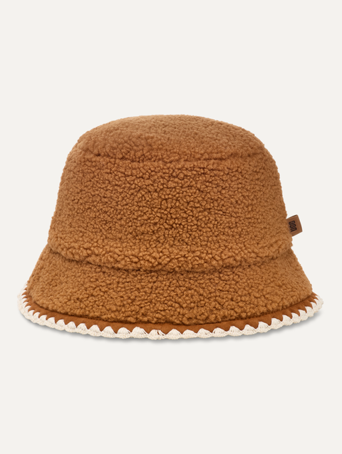 Women's UGGfluff Scalloped Hat chestnut