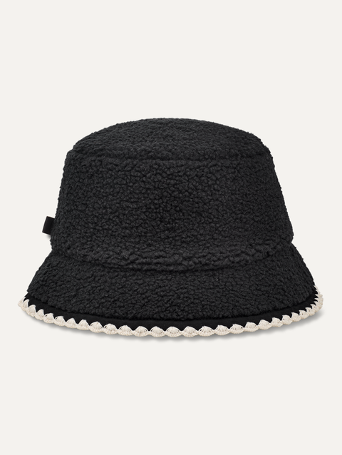 Women's UGGfluff Scalloped Hat black