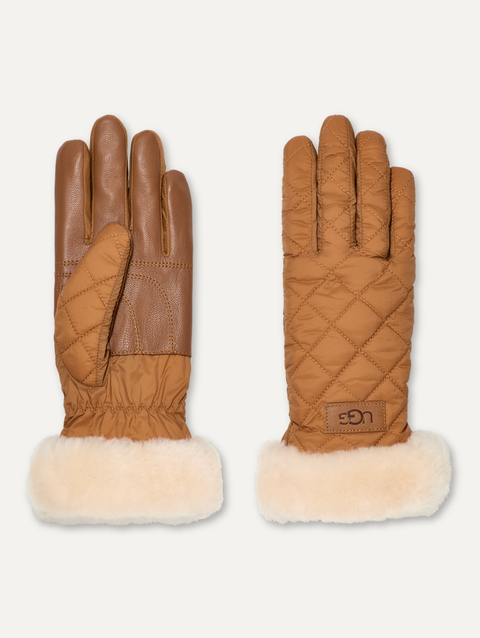 Women's Quilted Performance Glove chestnut