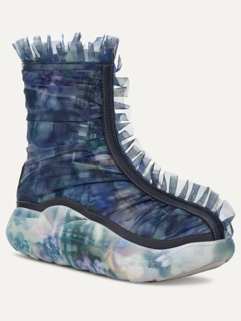 Women's UGG CS Ruffle Boot Print dark blue floral